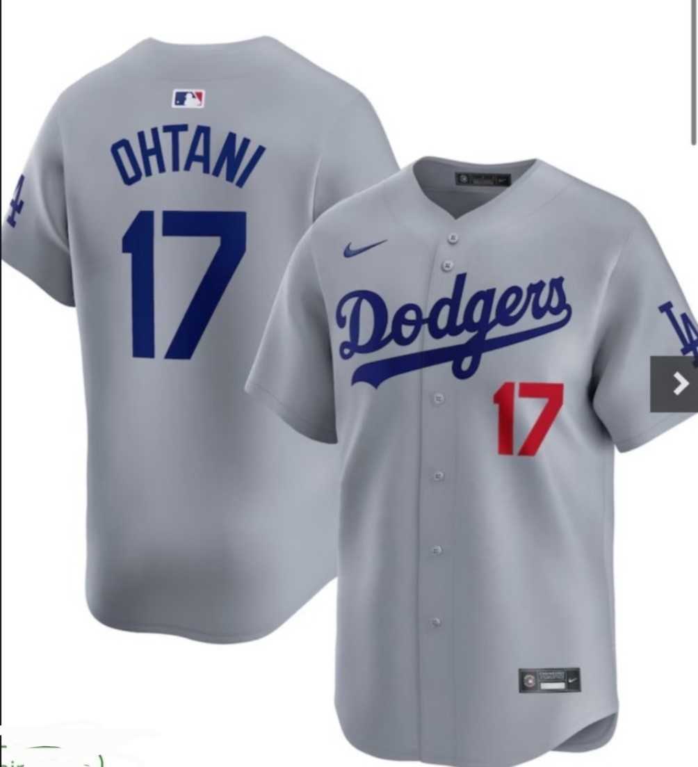 Mens Los Angeles Dodgers #17 Shohei Ohtani Gray Cool Base Stitched Baseball Jersey->los angeles dodgers->MLB Jersey